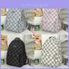 Stylish And Spacious Campus Backpack For Girls With Plaid Pattern In Multiple Colors