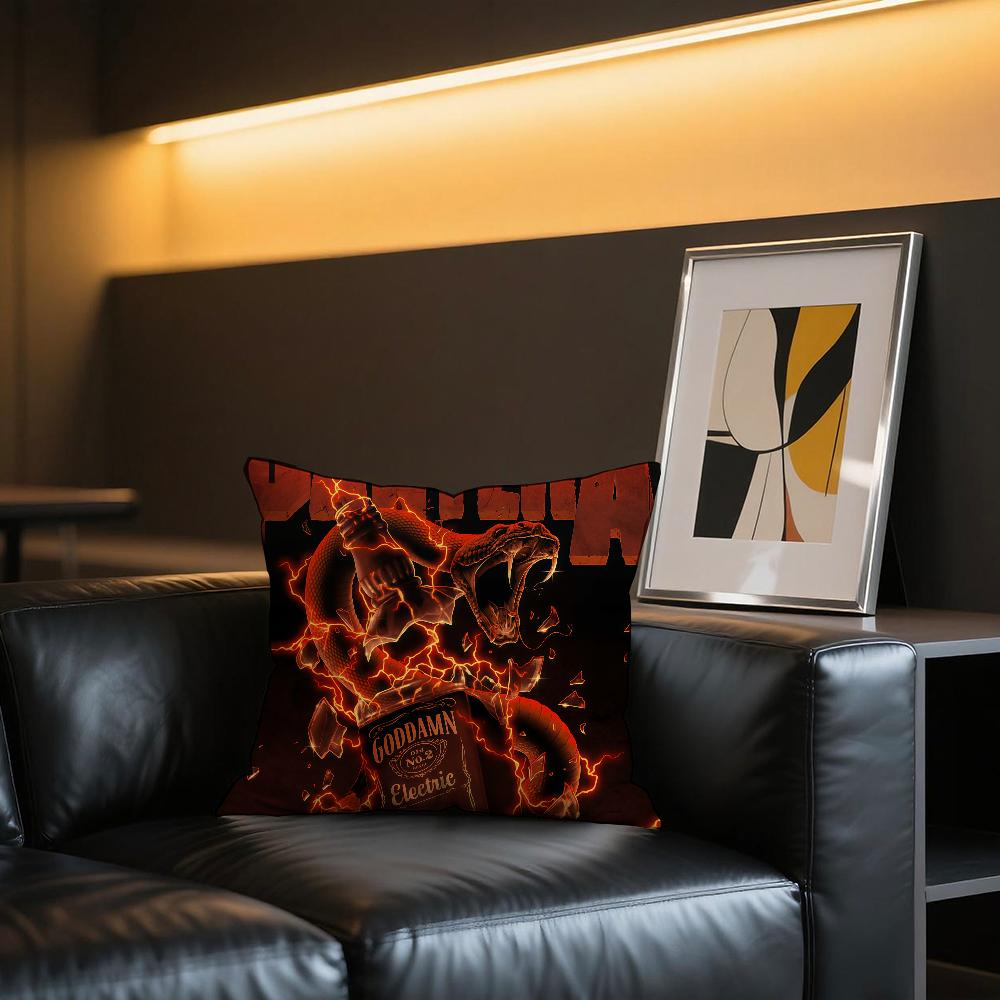 P-PanterA Rock Band cushion cover Comfortable and soft bedding skin friendly leisure sofa car office pillowcase