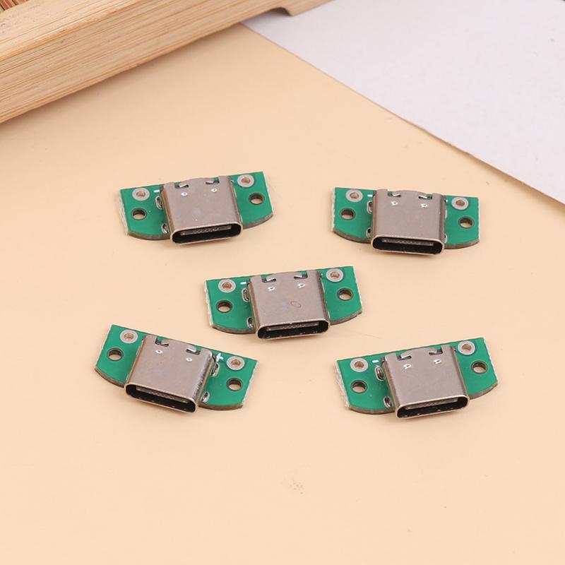 5Pcs Usb Adapter Board Typec16P To 2.54 Pin Terminal Upgrade Version With Holes For Fixation