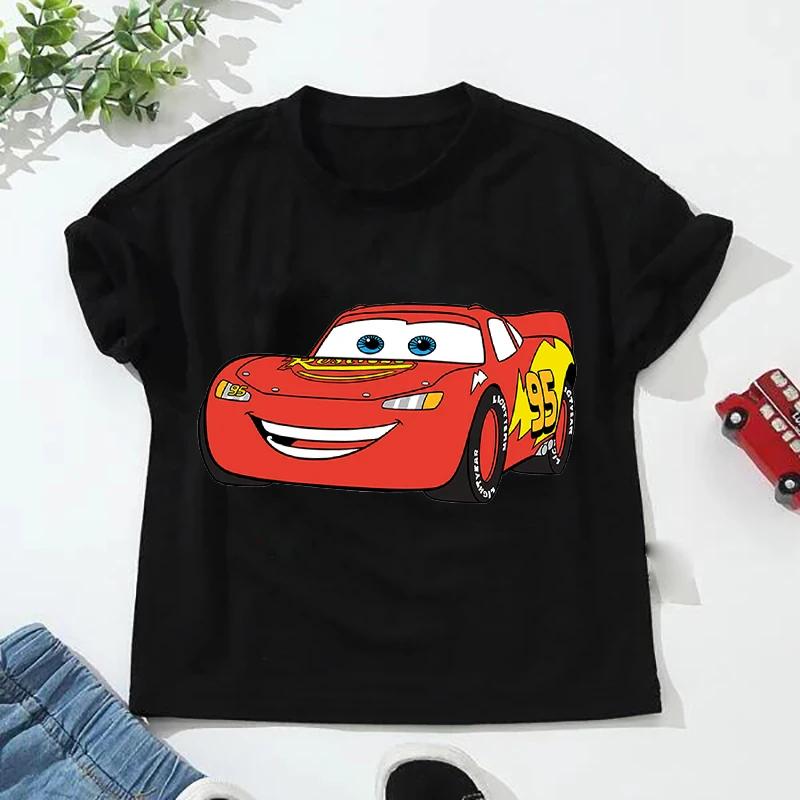 Women T-shirt Disney Car Pixar Lightning McQueen Print Short Sleeve Tshirts Cartoon Summer Short Sleeve T Shirts and Blouses Top