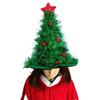Leuchtender Weihnachtsbaumhut mit Stern für Weihnachtsfeier Kostümzubehör für Kinder Erwachsene Weihnachten Grüner Hut