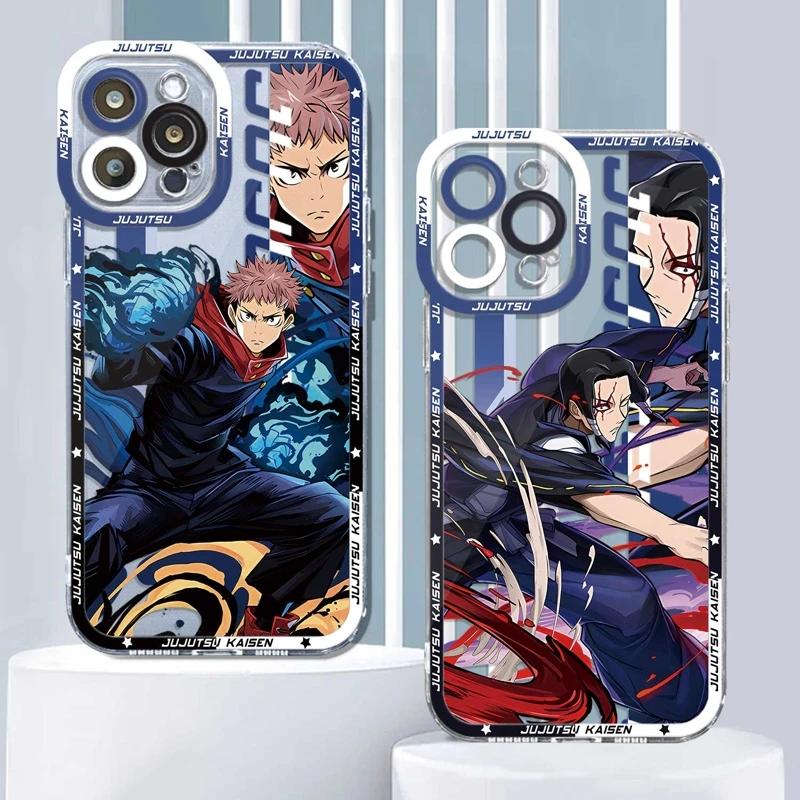 Anime Jujutsu Kaisen Phone Case For iPhone 16 15 14 13 12 11 Pro Max X XR XS MAX SE20 8 7 Plus Mini Satoru Gojo Itadori Yuji