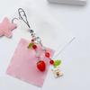 Stylish Phone Pendant Strawberry Rabbit Beaded Keychain Jewelry for Everyday Use