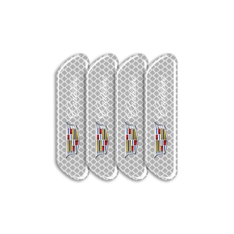 

4PCS Car Reflective Strips Warning Stickers Styling Goods For Cadillac Escalade Tiburon Deville Seville XT5 XTS CTS BLS SLS DTS SRX Metal срібний