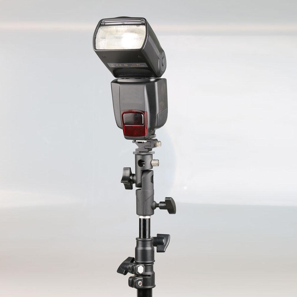 Swivel Light Stand Bracket E Type Hot-Shoe Flash Holder Adapter Universal 180-degree Angle Adjustment Accessories