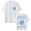 Camisetas Gráficas de Gato com Macarrão Ramen Estilo Japonês Tendência Retro Harajuku Masculinas Femininas Manga Curta Algodão Solto Casual Gola O