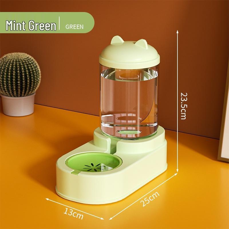 

Automatic Cat & Dog Water Fountain Dispenser with Integrated Feeder - No Electricity Needed