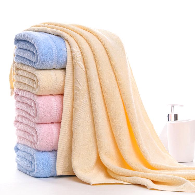 Absorbent Bamboo Fiber Washcloths - Pure Cotton Face & Bath Towels with Embroidered Logo