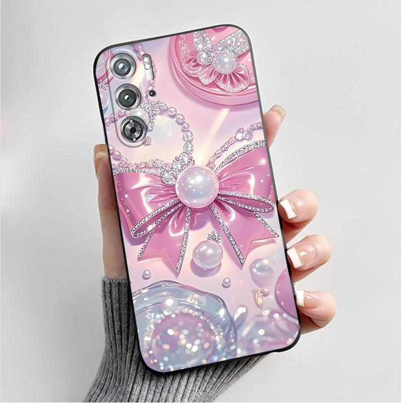 Per ZTE nubia Red Magic 9 Magic9 9S Pro Plus 5G Custodia Moda Farfalle Fiori Sottile Nera Morbida TPU Retro Opaco Copertura Protettiva