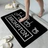 Brompton LOGO Floor Mat Non-Slip Laundry Room Mat Laundry Decor Balcony Child Living Room Bedside Mats