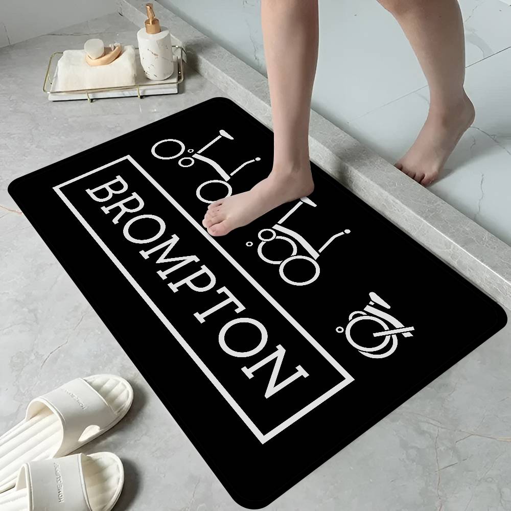 Brompton LOGO Floor Mat Non-Slip Laundry Room Mat Laundry Decor Balcony Child Living Room Bedside Mats