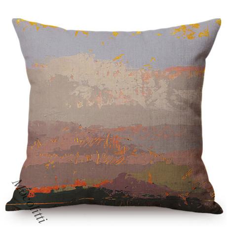 Modern Abstract Oil Painting Decoration Cushion Cover Colorful Graffiti Art Square Pillowcase Home Decor Room Bed Cushion Cover