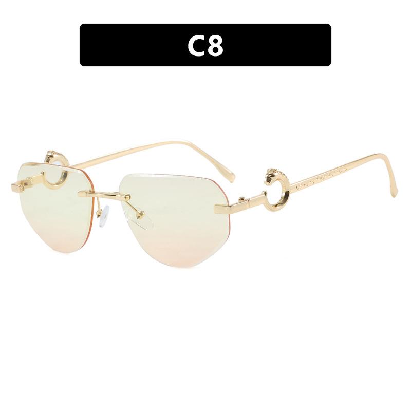 

Women s sunglasses, men s and women s fashion rimless irregular polygonal sunglasses