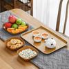 Chinese Melamine Wood Grain Square Snack Tray