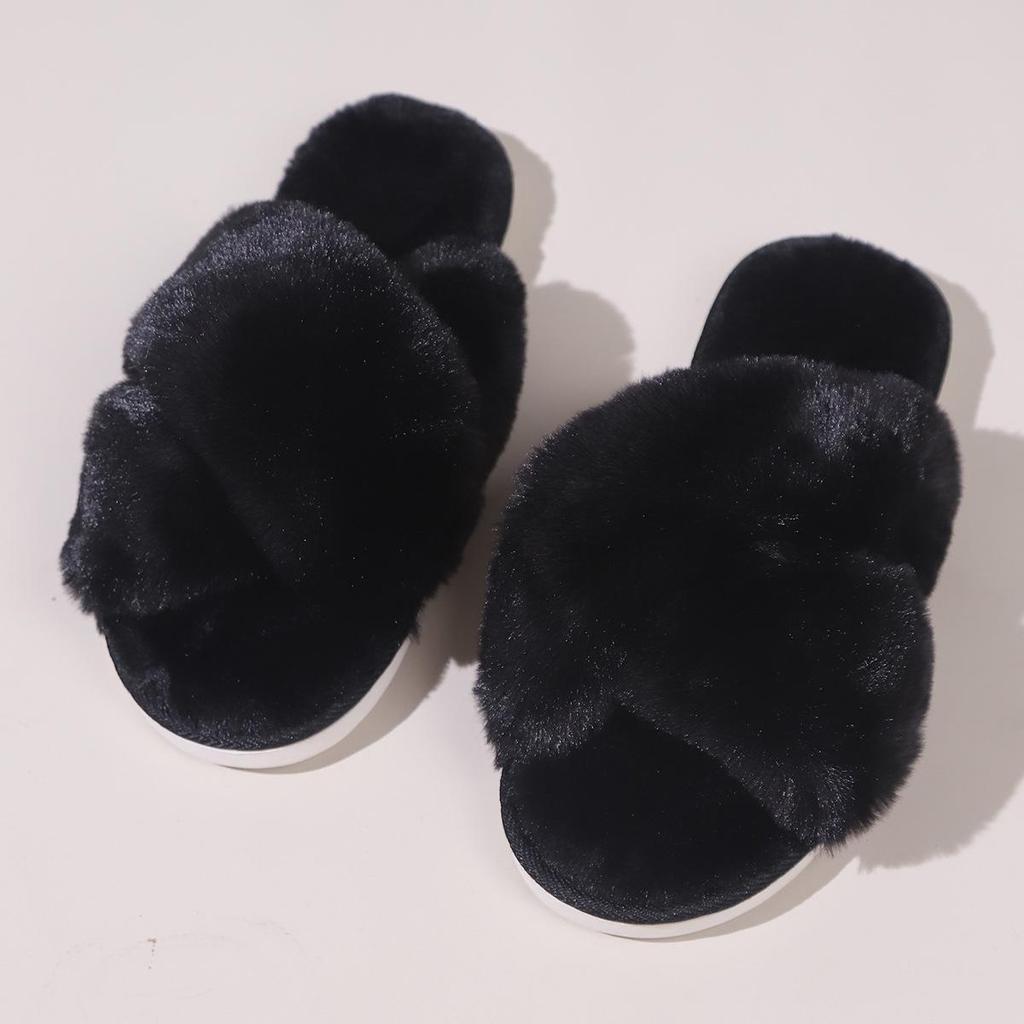 Women's Cross-Border Furry Cotton Slippers: Non-Slip, Indoor/Outdoor, Cozy Home Footwear