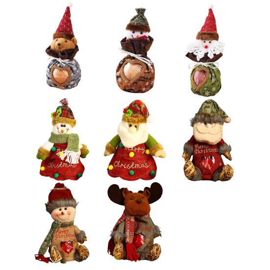 Christmas Candy Bag Reusable Christmas Treat Bag for Goodies Fruits Holiday Gift Storage Bags