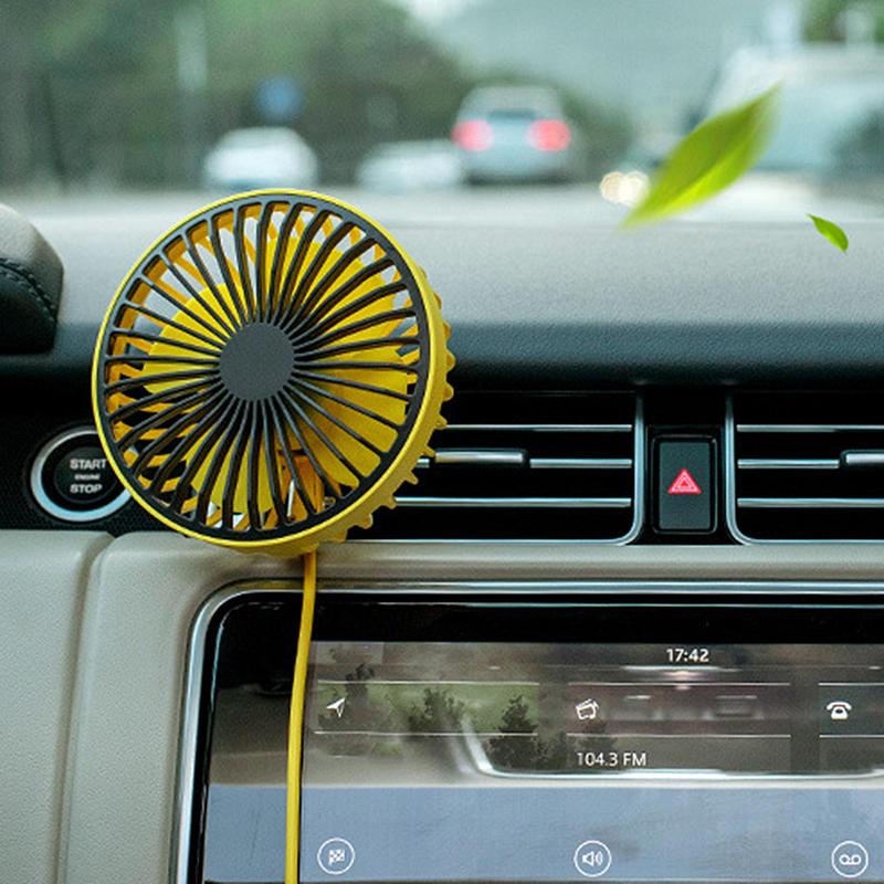 Ventilator cu clemă de ventilație pentru mașină Ventilator de aer de răcire al vehiculului Ventilator de circulație a aerului cu 3 viteze Ventilator cu clemă de răcire pentru mașină Ventilator de vehicul rotativ la 360 de grade