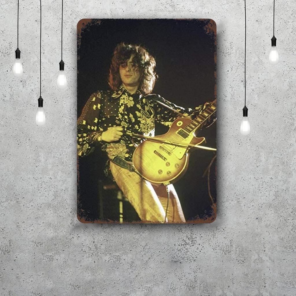 Jimmy Page Metal Signs Wall Decor Vintage Tin Signs Captain Metal Poster Decor for Bar Pub Club Wall Decoration