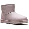 UGG Classic Mini Pearlized Cowhide Durable Simple Fashion Commuter Short Snow Boots Women Boots Pink 1167313-PSK