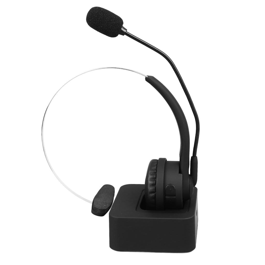 Telephone Headset Noise Reduction Bluetooth 5.3 Monaural Telephone Headphone Business Office Headset for Truck Driver