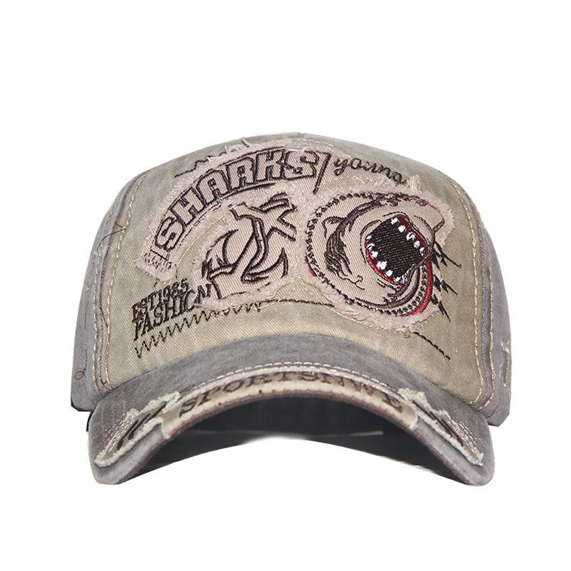 Autumn, Winter and Spring Embroidered Hat, Letter Universal Dome Visor, Washed and Made Old Baseball Cap, Cotton Cap.