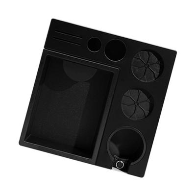 Functional Espressos Tamper Station with Removable Knockbox and Nonslip Base Espressos Knockbox for Coffee Tool