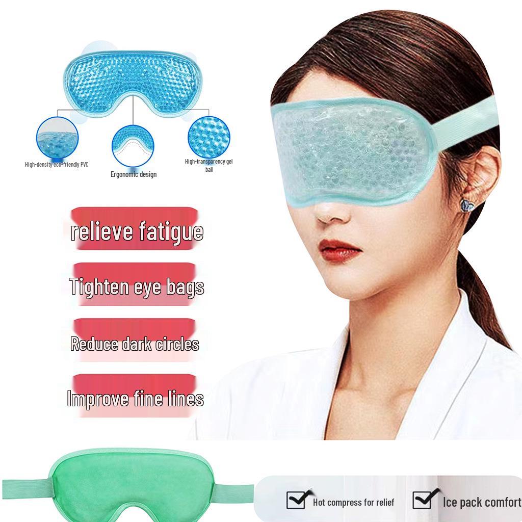 Exclusive Ice and Heat Eye Mask: Cold Compress, Sleep Aid, Ice Beads, Eye Relaxation