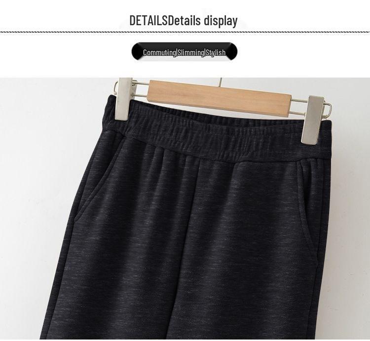 Damen Elegante High-Waist Gerade Hose mit Fleece-Futter für Herbst/Winter 2026