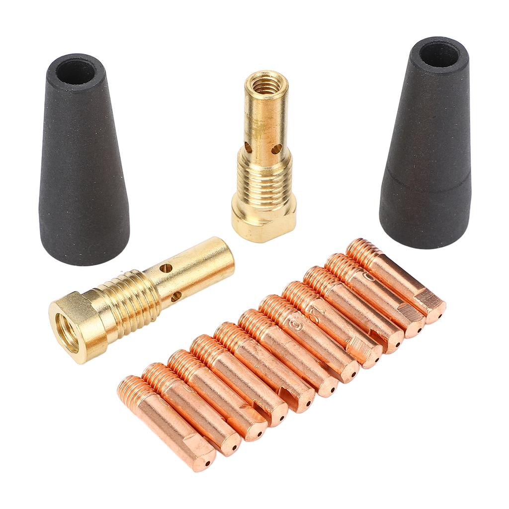 15 Stück Fülldraht Gaslos Düsenspitzen Set K34931 mit 0,039in 1mm Elektrode für FC9080GL MIG