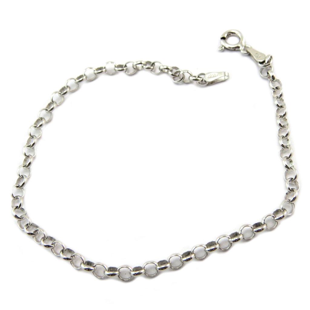 Les Trésors De Lily [G5643] - Bracelet Argent 'Jaseron' argenté (rhodié) - 20 cm 2 mm
