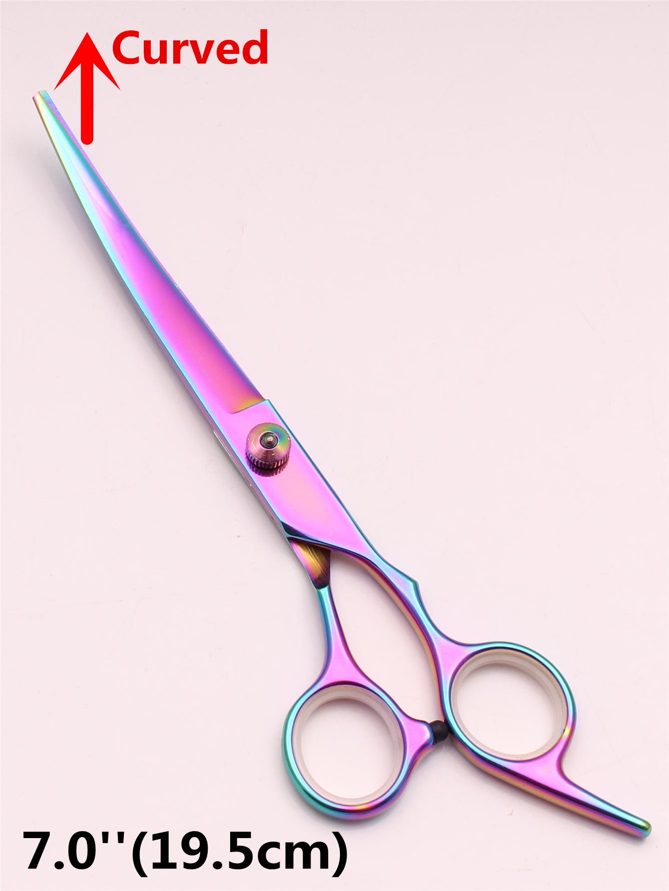 

6,0 7,0 набор ножниц для ухода за домашними животными японская сталь прямые изогнутые ножницы для стрижки собак и кошек филировочные ножницы расческа для человеческих волос C1001