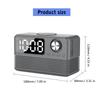15W Wireless Charging Bluetooth-compatible Speaker with LED Mirror Clock Double Alarms Not Theft Designs Suitable for Home Office