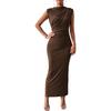 Plus-size Dress, European and American Women's Clothing, Pure and Alluring, Sleeveless, Sexy, Pleated, Slim-fitting, Elegant and Stylish