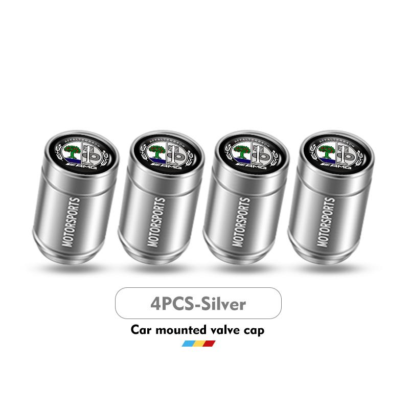 

Aluminium Car Wheel Tire Valve Air Caps Stem Cover Dustproof For Mercedes Benz AMG W204 W205 W203 W211 W201 W210 W108 W124 W126