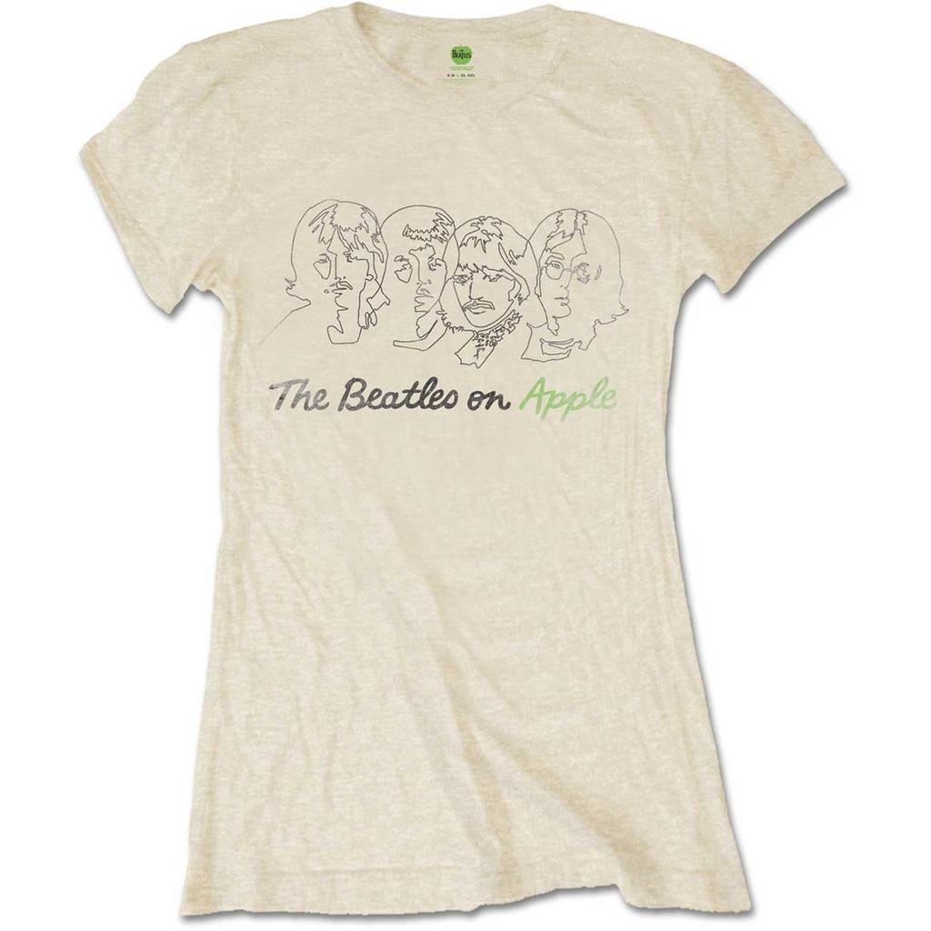 The Beatles Womens/Ladies On Apple Faces T-Shirt