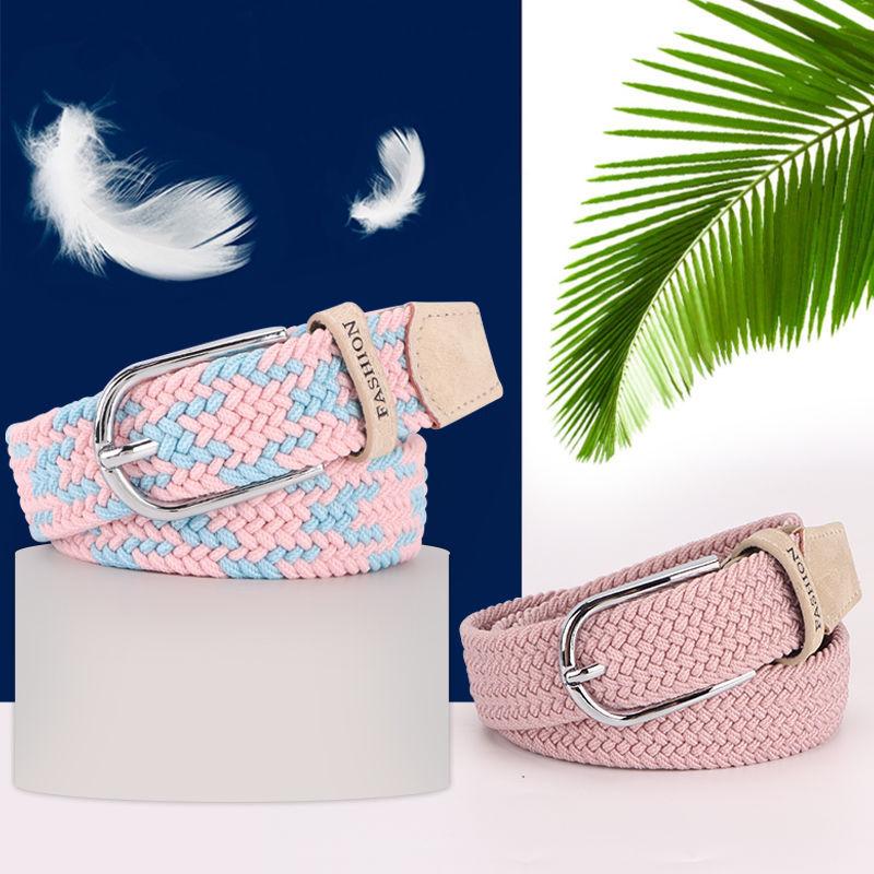 1pc Women's Elastic Woven Waist Belt Versatile Knitted Belt