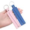 1pc Creative PU Leather Keychain Business Gift Leather Party Blank Car Key Chains Simple Metal Key Rings DIY Accessories