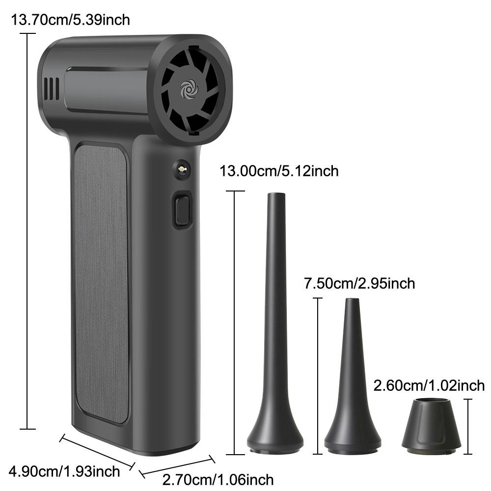 Car Accessories 2025 New Blowing Snow Violent Hair Dryer Electric Air Duster M9 Car Fan Type-C Charging Portable Turbo Jet Fan Cleaning Blower Tool