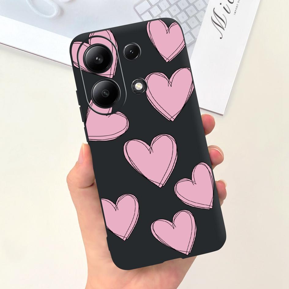 For Xiaomi Redmi Note 13 Pro Plus 5G Case Fashion Girls Love Heart Fundas Soft Silicone Cover For Redmi Note 13 Pro 4G 5G Bumper