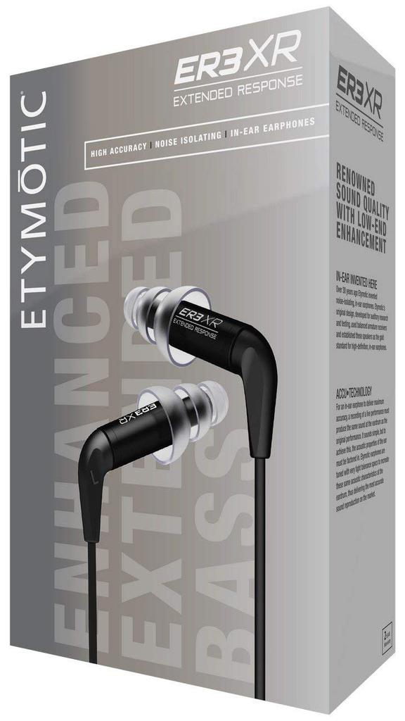 Etymotic ER3XR In-Ear Earphones, BA Type, Black (Official Japanese Product)