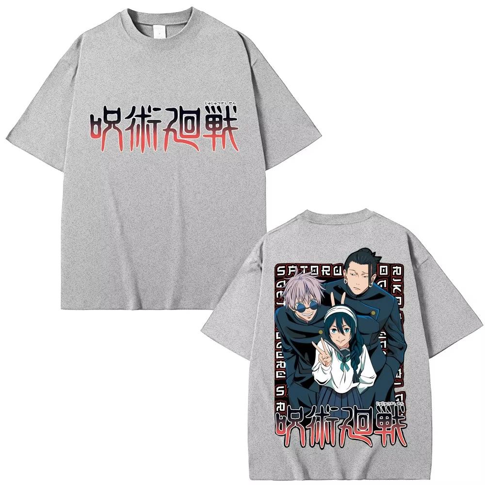 Japanische Anime Jujutsu Kaisen Grafik T-Shirts Herren Damen Gojo Satoru Harajuku Mode Manga T-Shirt Lässige reine Baumwolle T-Shirts