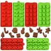 Christmas Themed Chocolate Moulds Mousse Molds Silicone Material Baking Gadgets