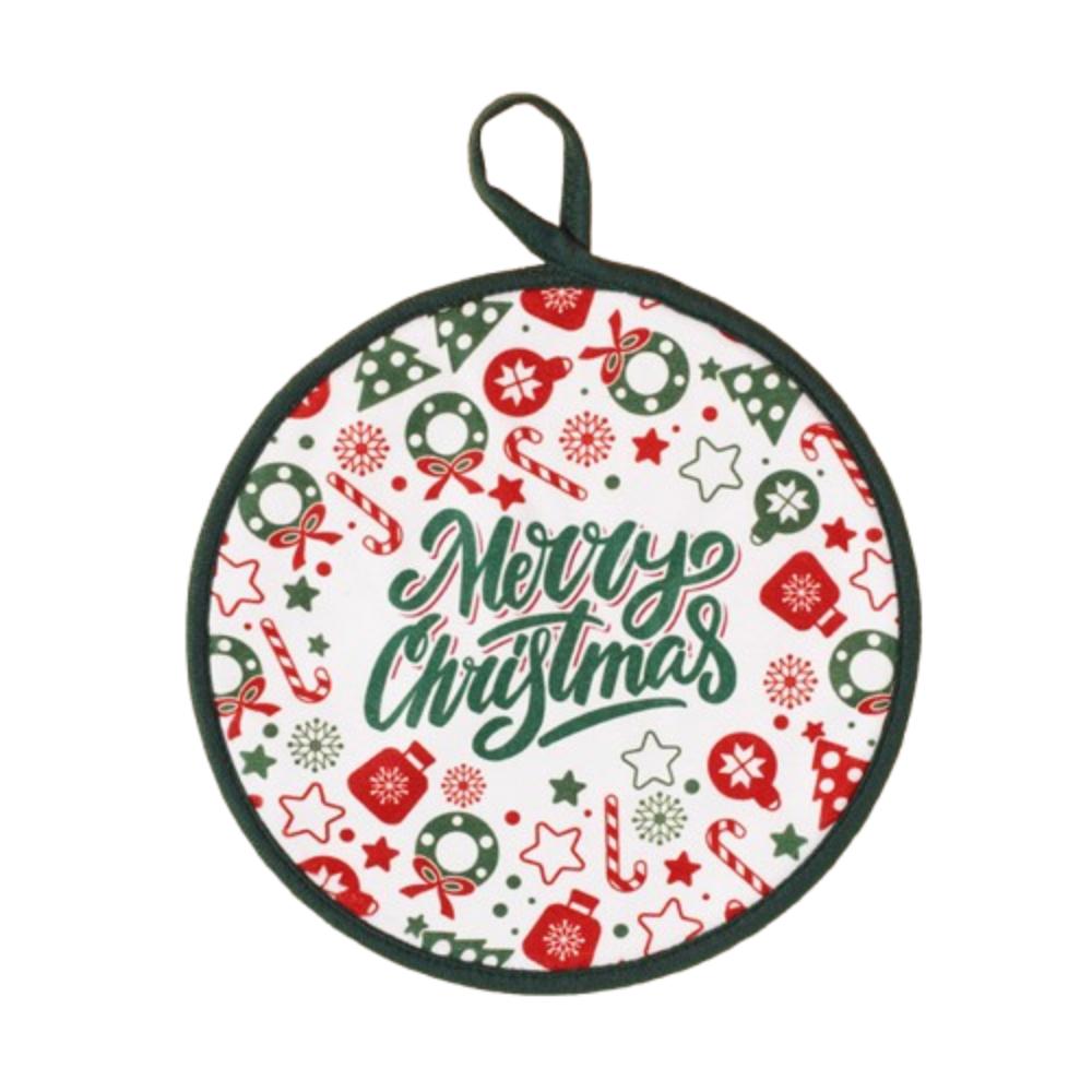 

Round Shaped Christmas Hand Towel Thick Coral Fleece Bathroom Hair Towels Kitchen Supplies Style 2