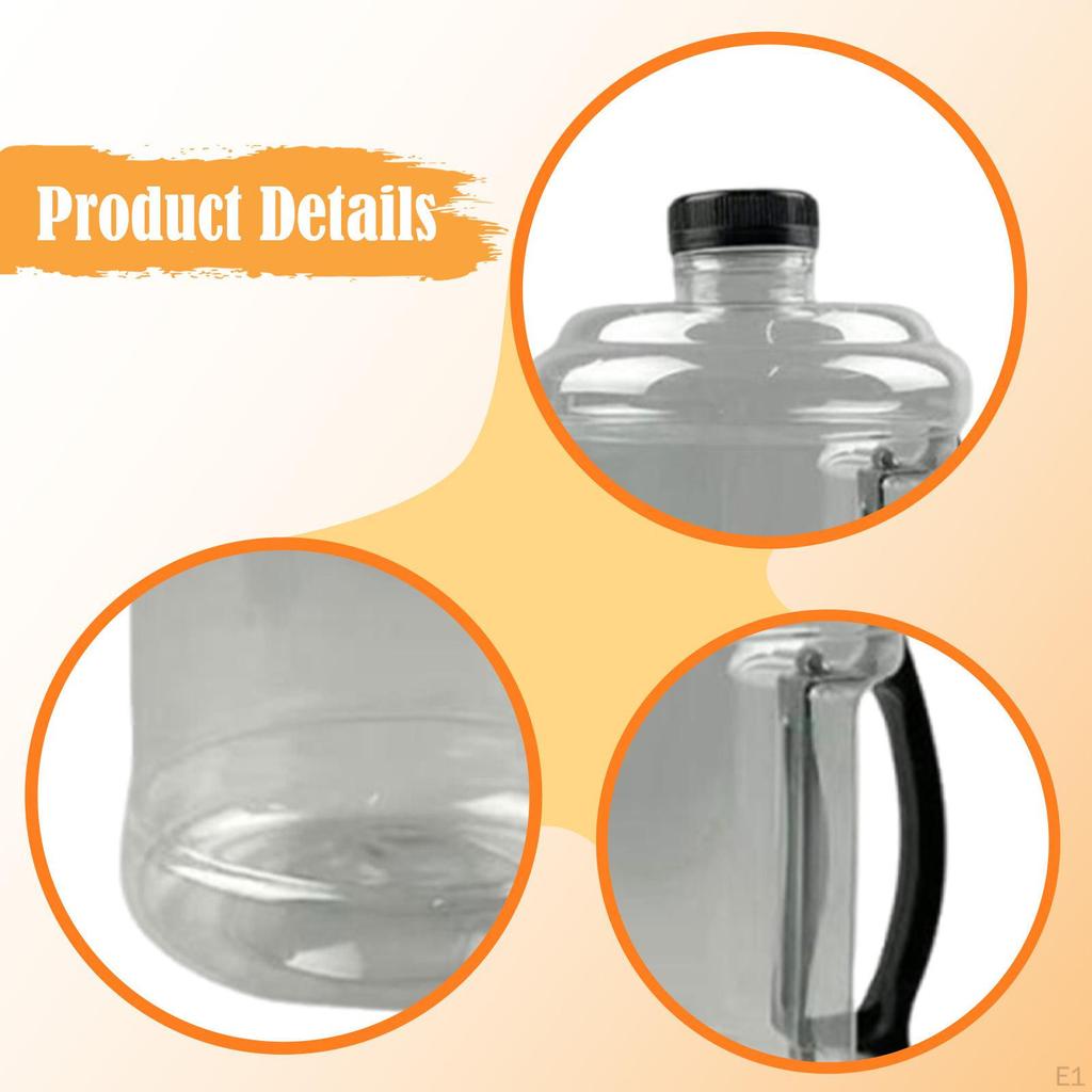Reusable Water Bottle Jug 1.5L Easy Grip Carry Empty Versatile with Screw Cap Bucket for