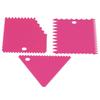 3PCS/Set Cake Cream Scraper Pasty Cutters Scraper Irregular Teeth Edge DIY SmootherRose Red
