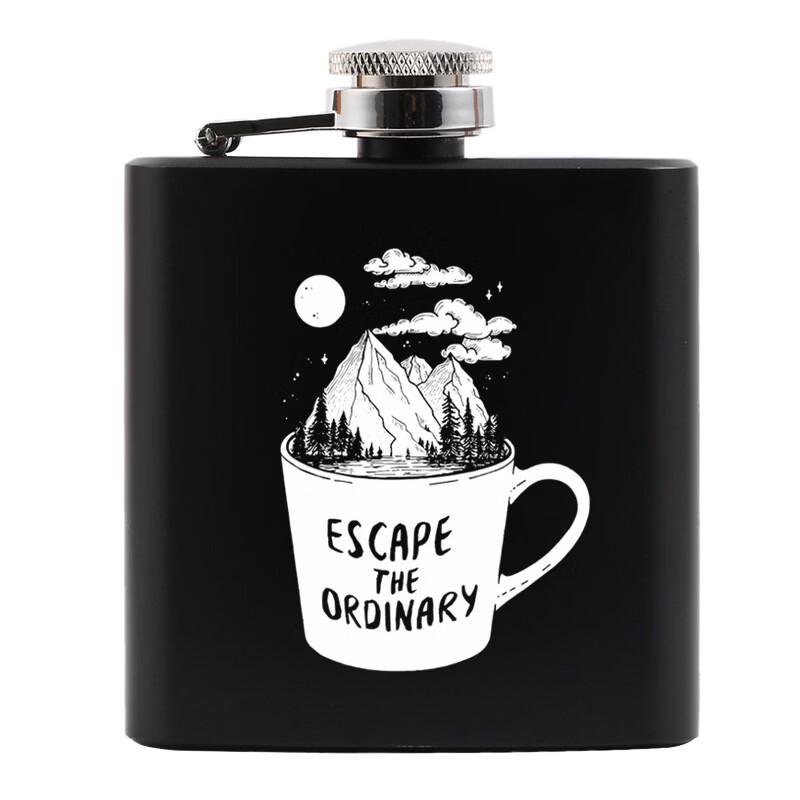 

Matte Black Mini Metal Hip Flask Set