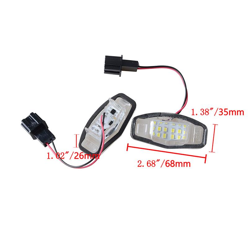 LED Rear License Plate Light White Fit For Honda Odyssey 99-04 City Mk4 02-08  Accord 03-12 Acura MDX RL TL Car