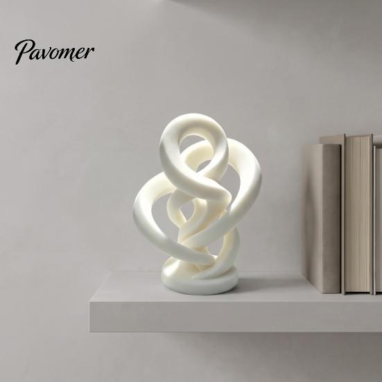 Artistic Shelf Display Piece Modern Abstract Twisted Statue, 3D Printed Infinity Twist Ornament, Minimalist Desktop Decorative Figurine Sculpture for