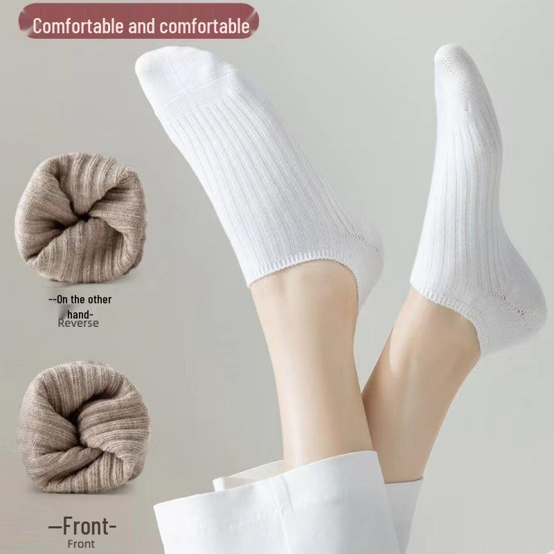 Women's Pure Cotton Ankle Socks - Invisible, Anti-Slip, No Heel Slip, Thin Spring/Summer Style