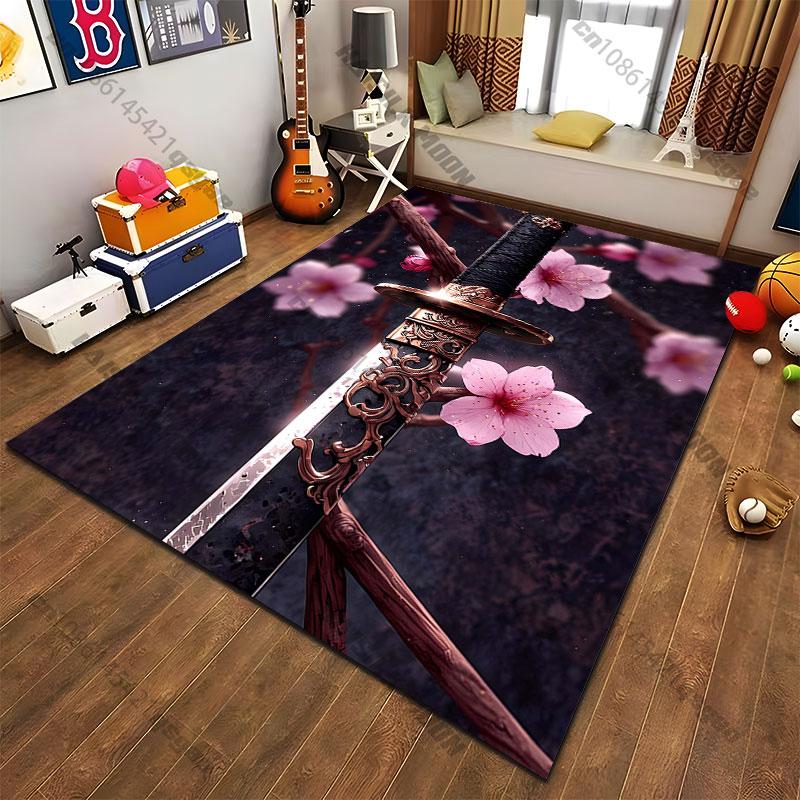 Sword red circlecarpet Yoga living room room decor children's crawling mat doormat area rug games floor mat